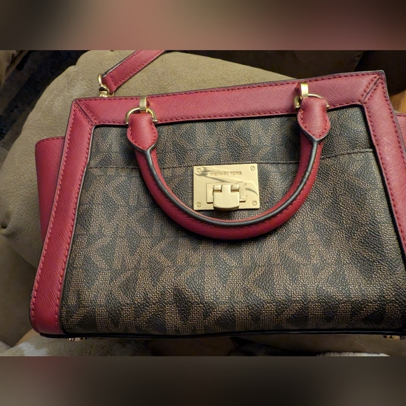 Michael Kors Red and Brown Women's Bag - Picture 7 of 10